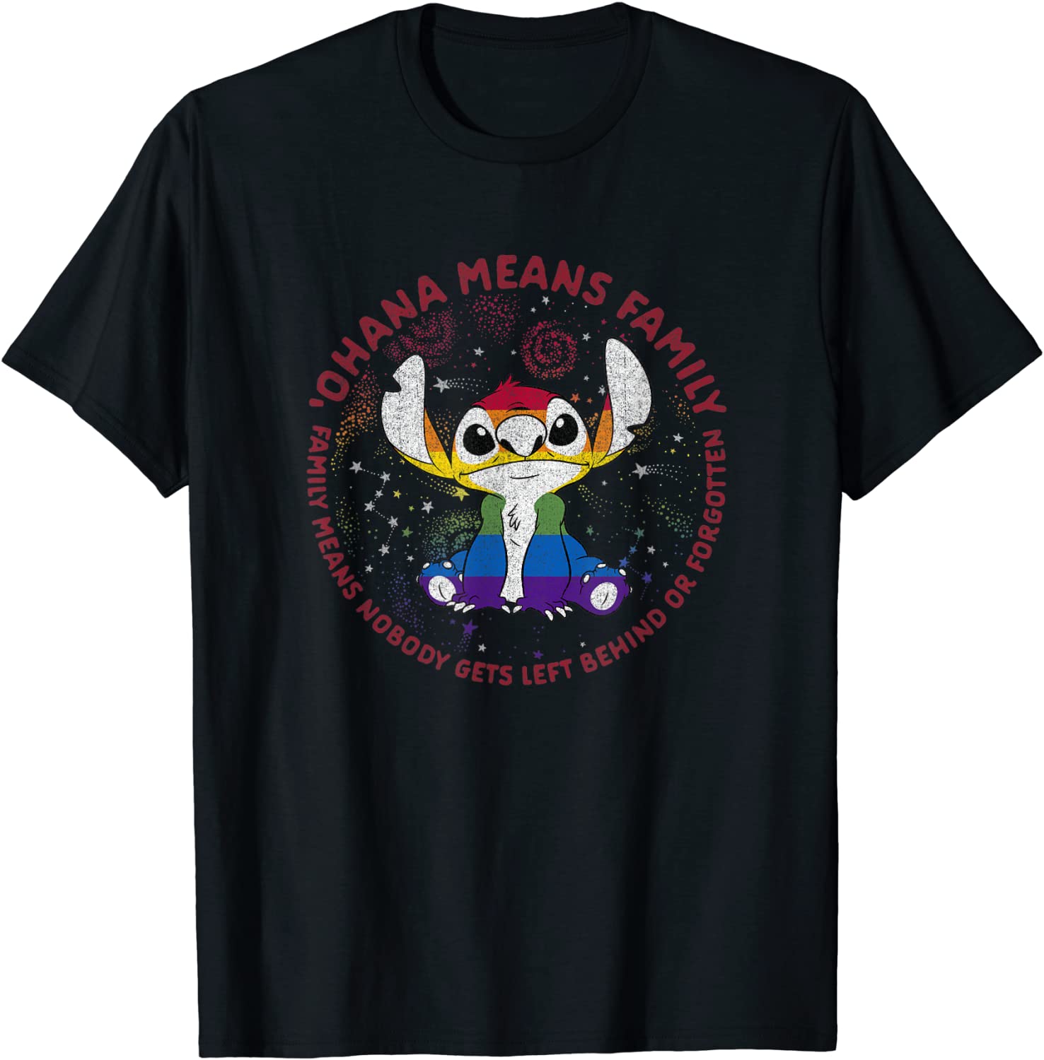 Disney Lilo Stich Ohana Pride Circle T-Shirt