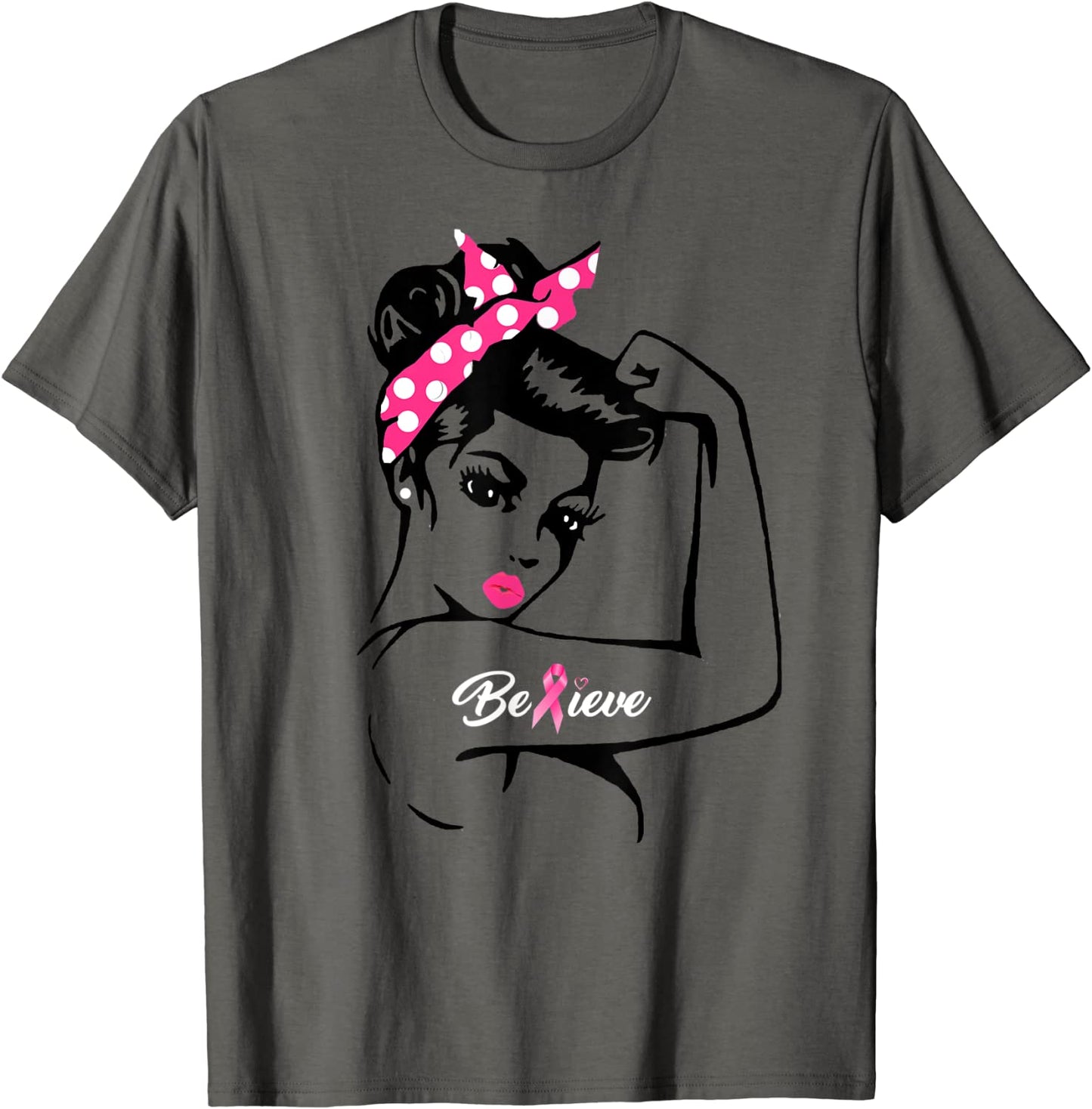 Breast Cancer Warrior TShirt Awareness Tee Support Believe T-Shirt