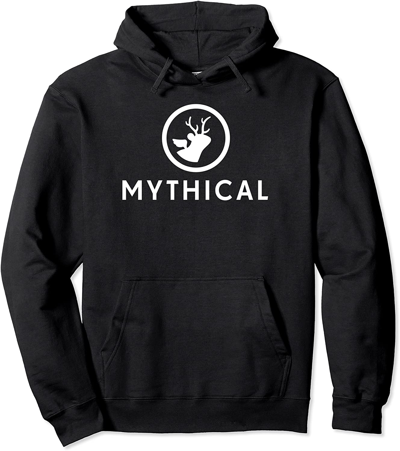 Mythical White Logo Pullover Hoodie