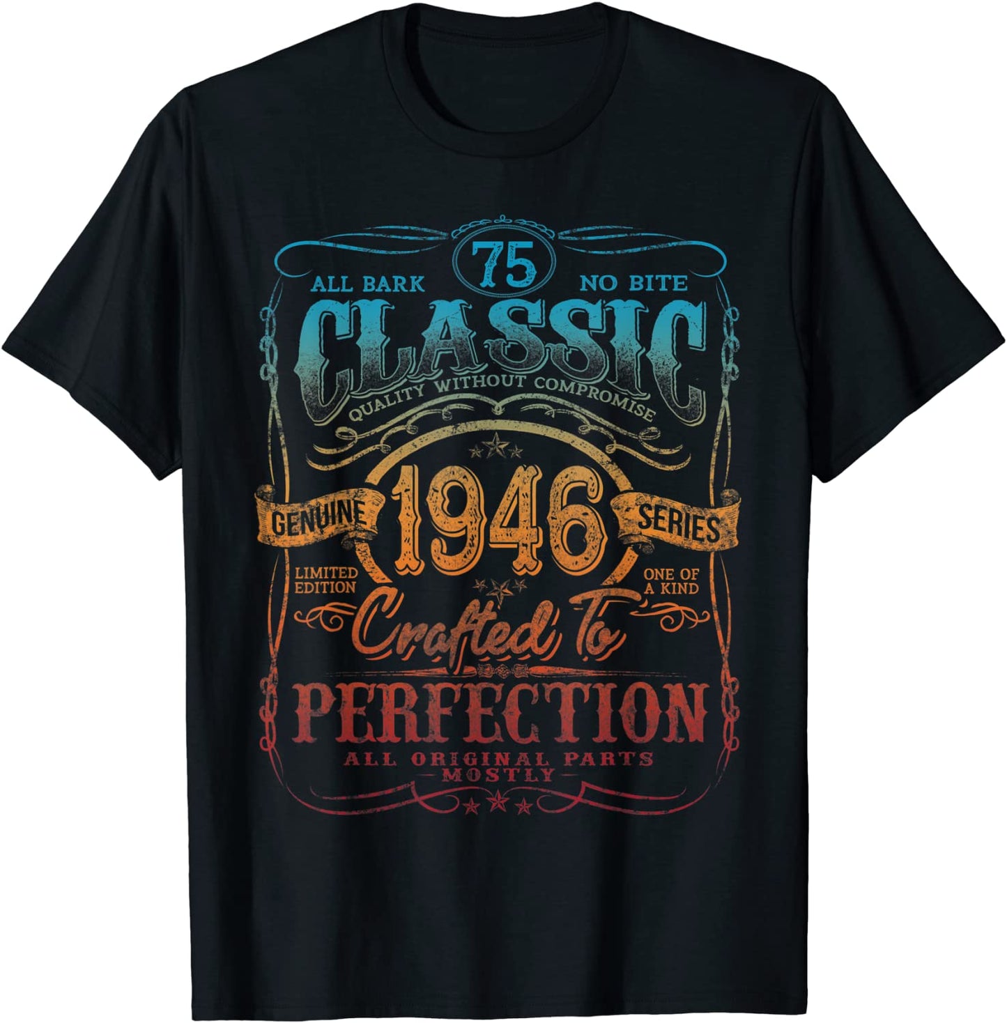 Vintage 1946 Limited Edition Gift 75 years old 75th Birthday T-Shirt
