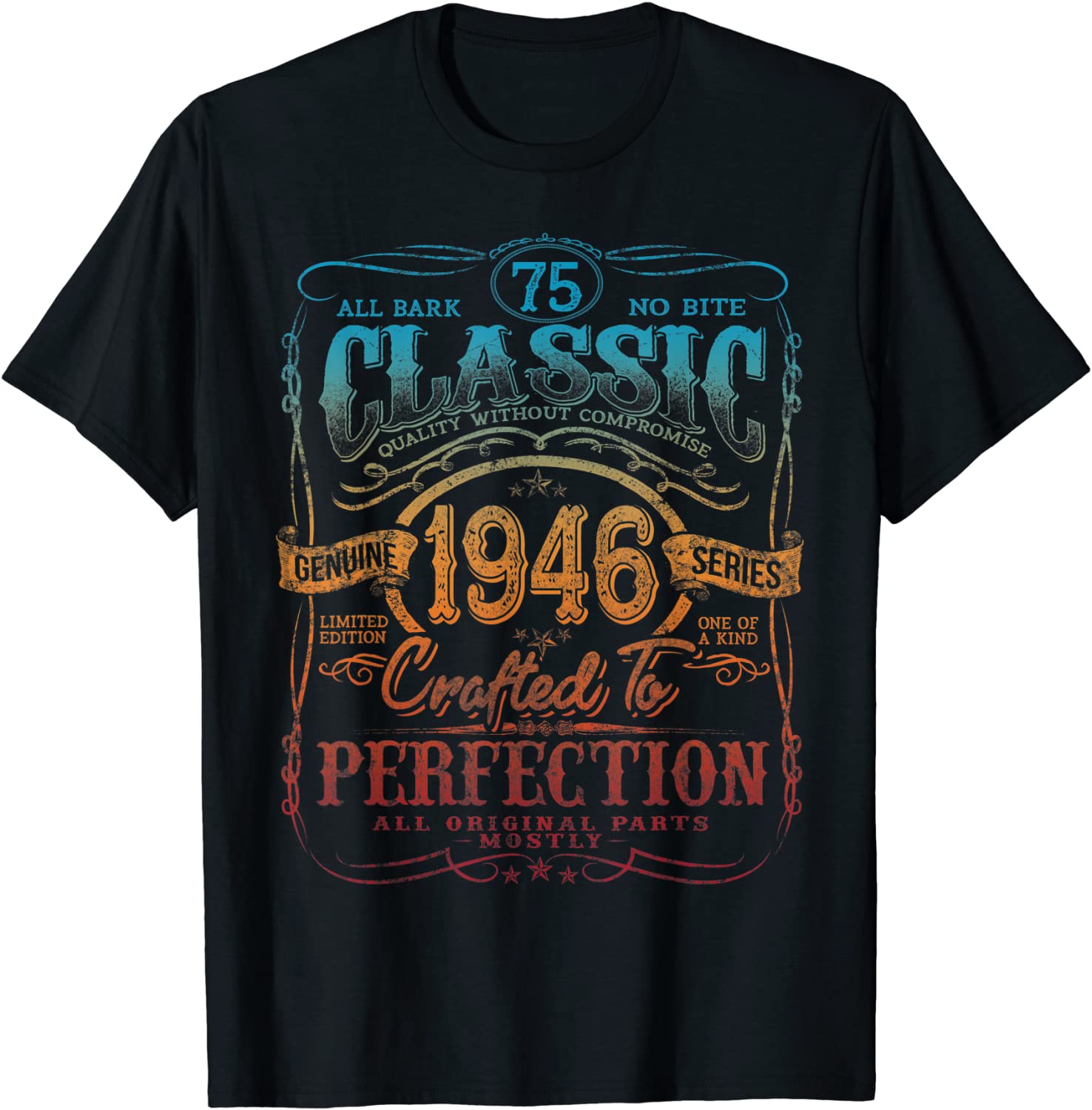 Vintage 1946 Limited Edition Gift 75 years old 75th Birthday T-Shirt
