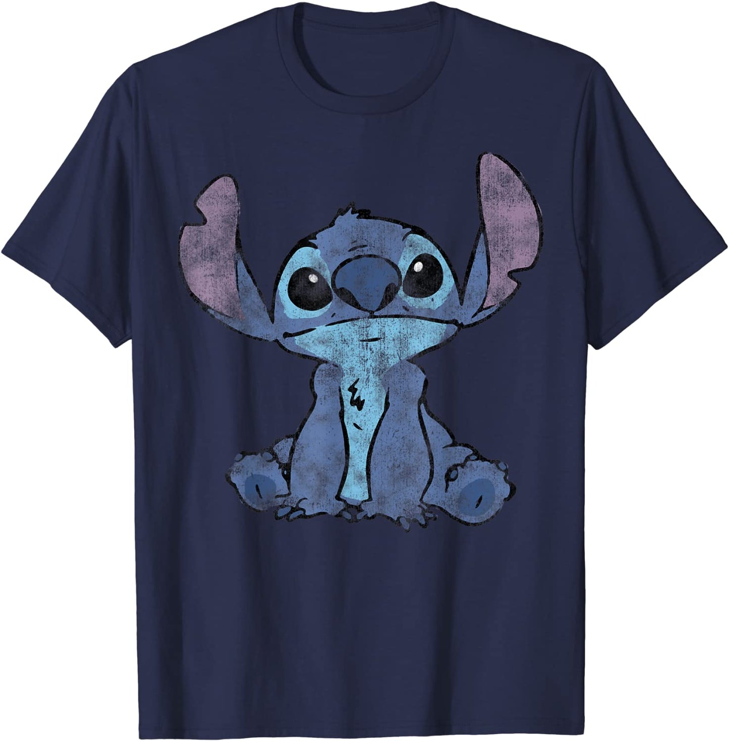 Disney Lilo Stitch Distressed Stitch Portrait T-Shirt