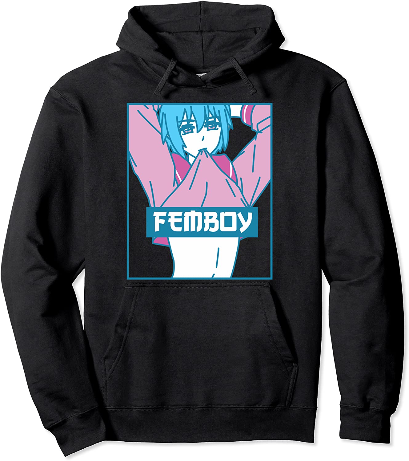 Femboy Aesthetic Pastel Gay Yaoi Anime Boy Crossdressing Pullover Hoodie