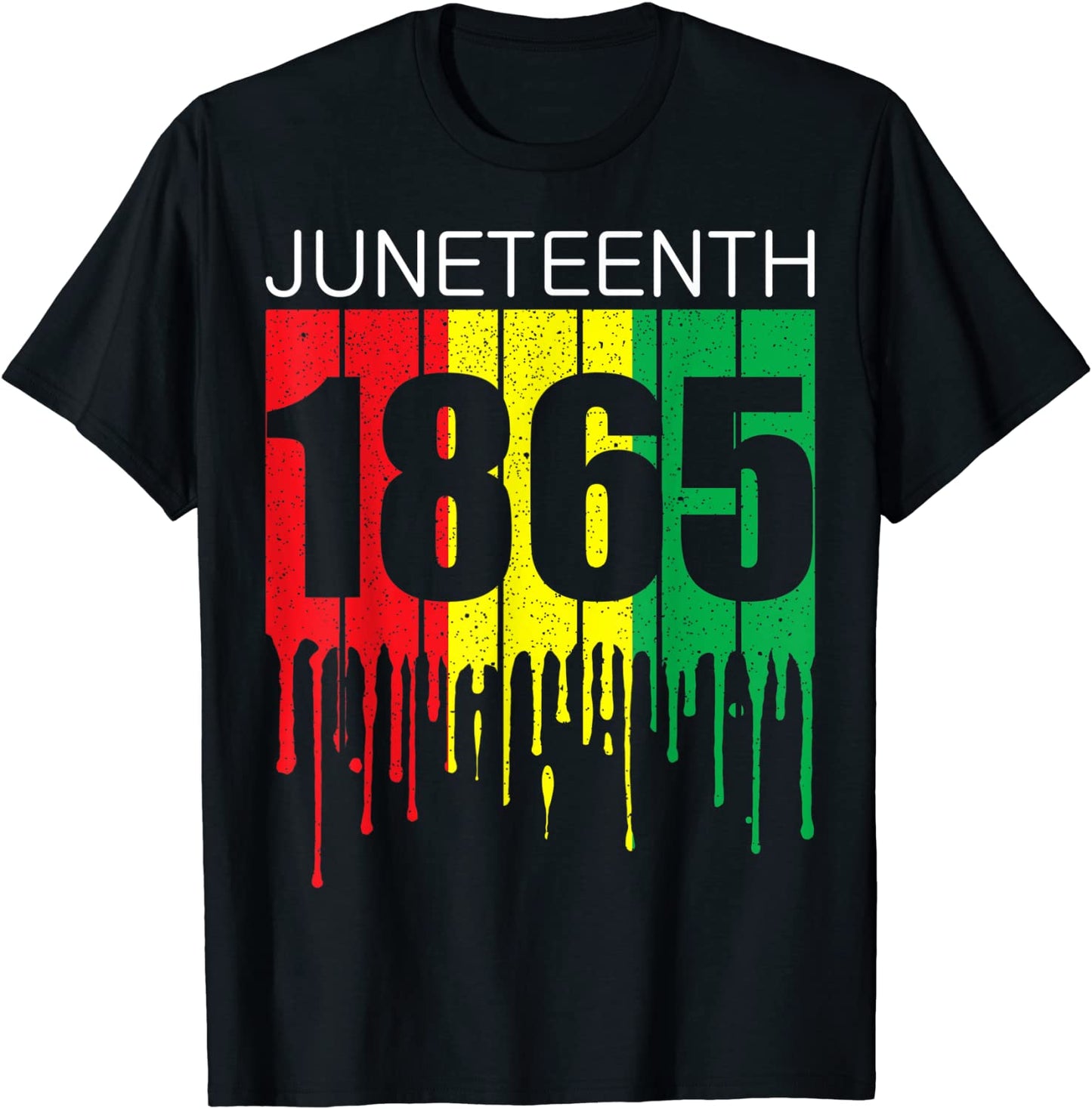 Juneteenth Black African American Flag Freedom Vintage T-Shirt