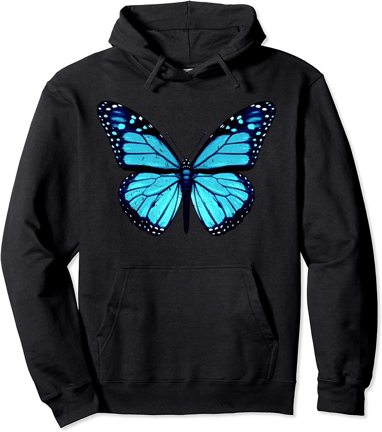 Blue Butterfly pullover hoodie-Shirt
