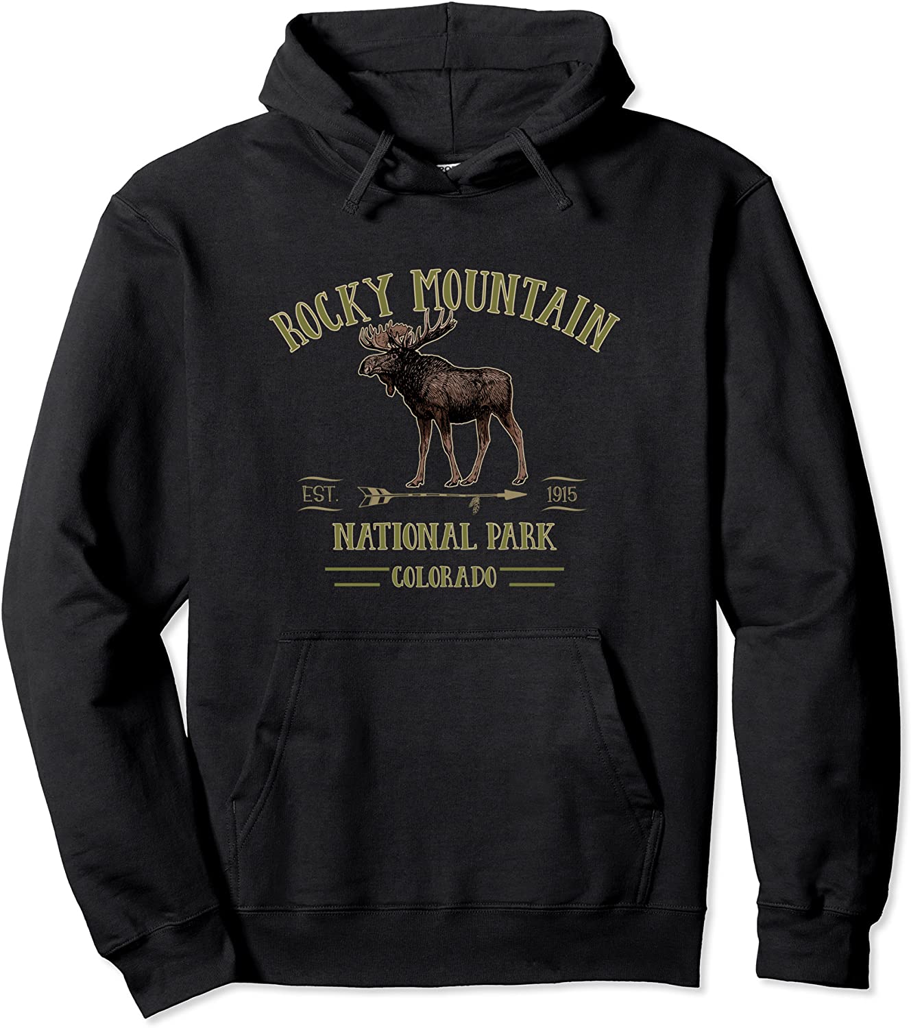 ROCKY MOUNTAIN NATIONAL PARK Moose Colorado souvenir gift Pullover Hoodie