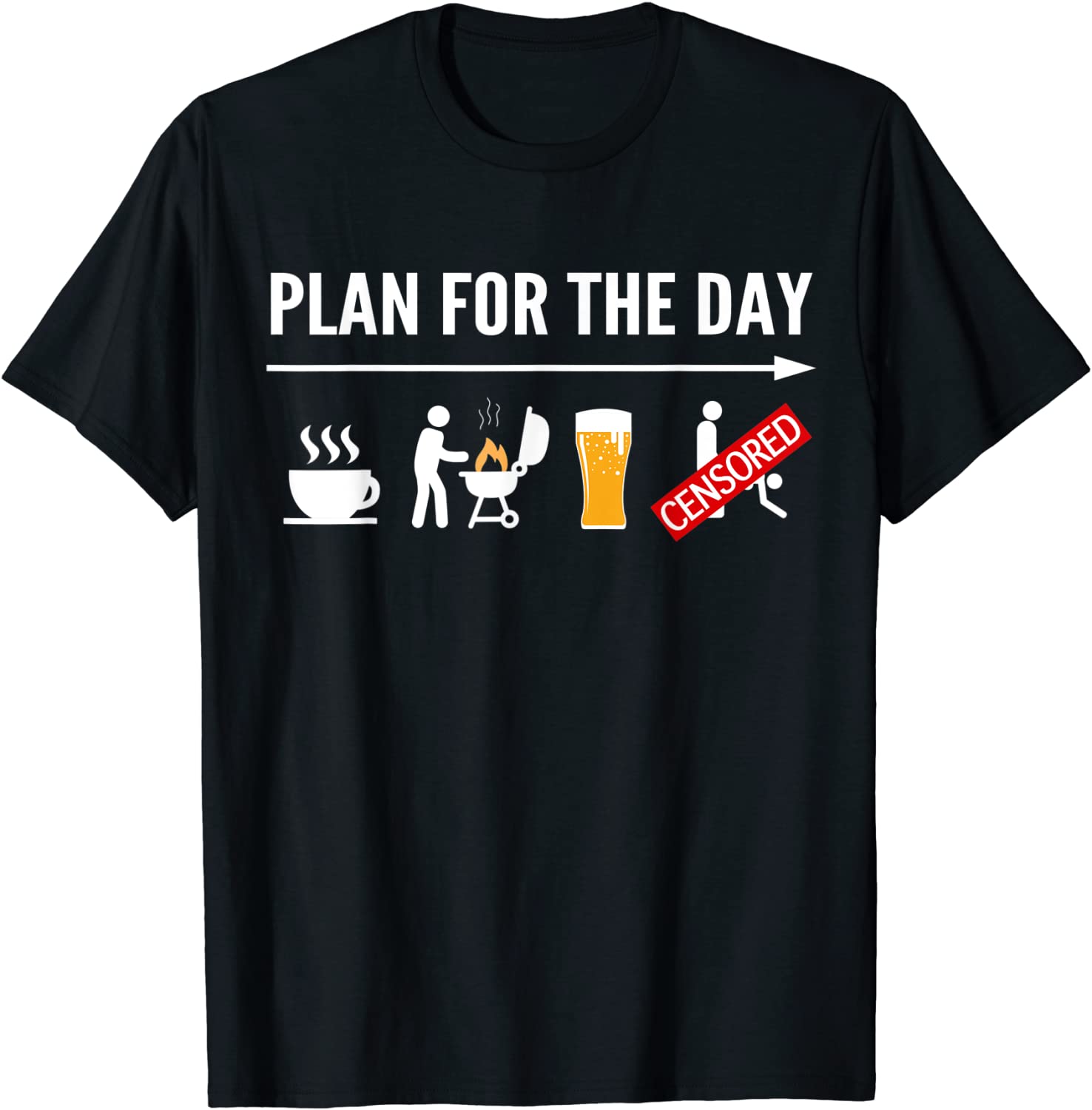 Funny BBQ Shirts For Men Coffee Grilling Beer Adult Humor T-Shirt