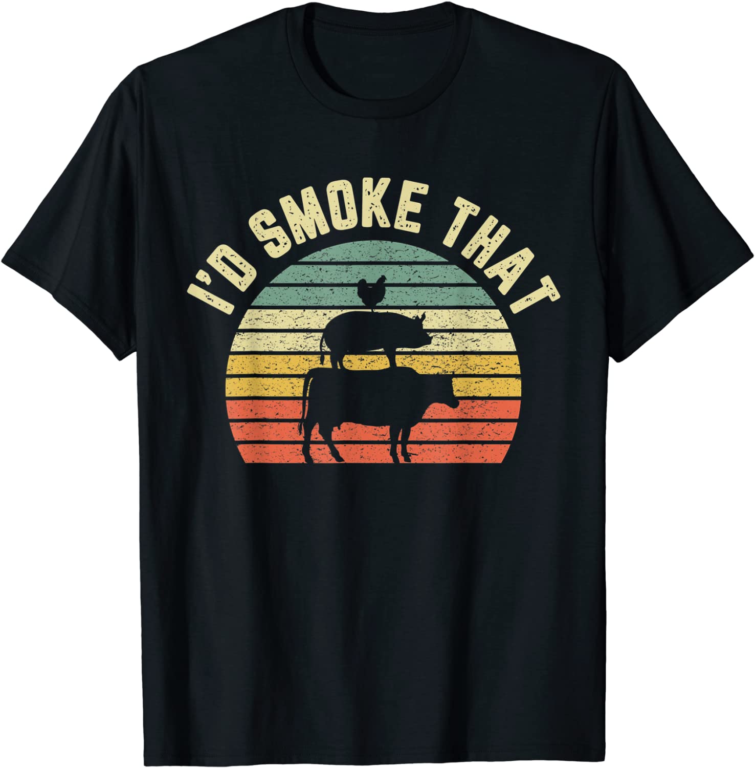 Funny BBQ Shirt Id Smoke That Retro Barbeque Grilling Gift T-Shirt