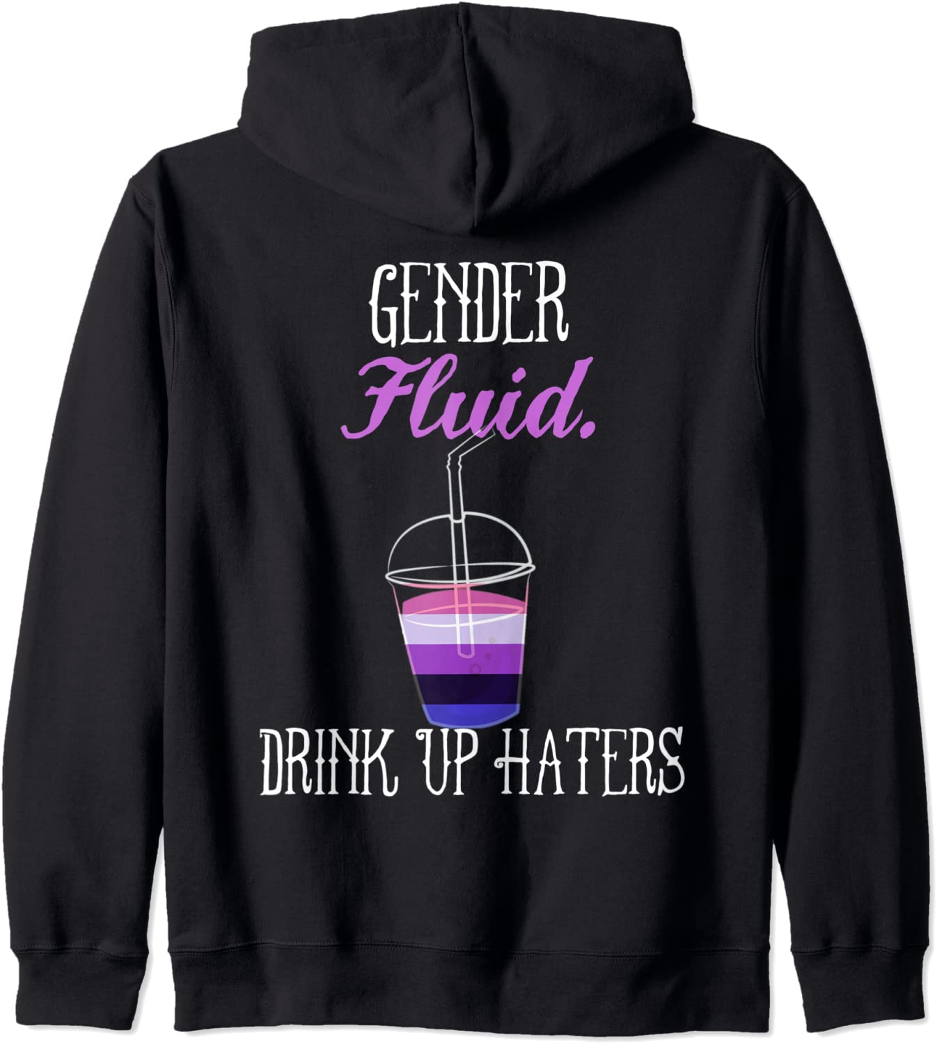 Funny Genderfluid Nonbinary Gender fluid Queer Pride LGBTQ Hoodie