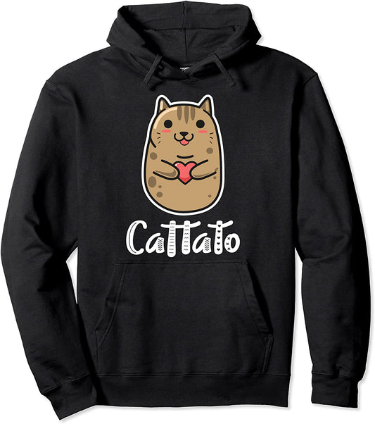 Cat Potato Cattato Hilarious Novelty Hoodie