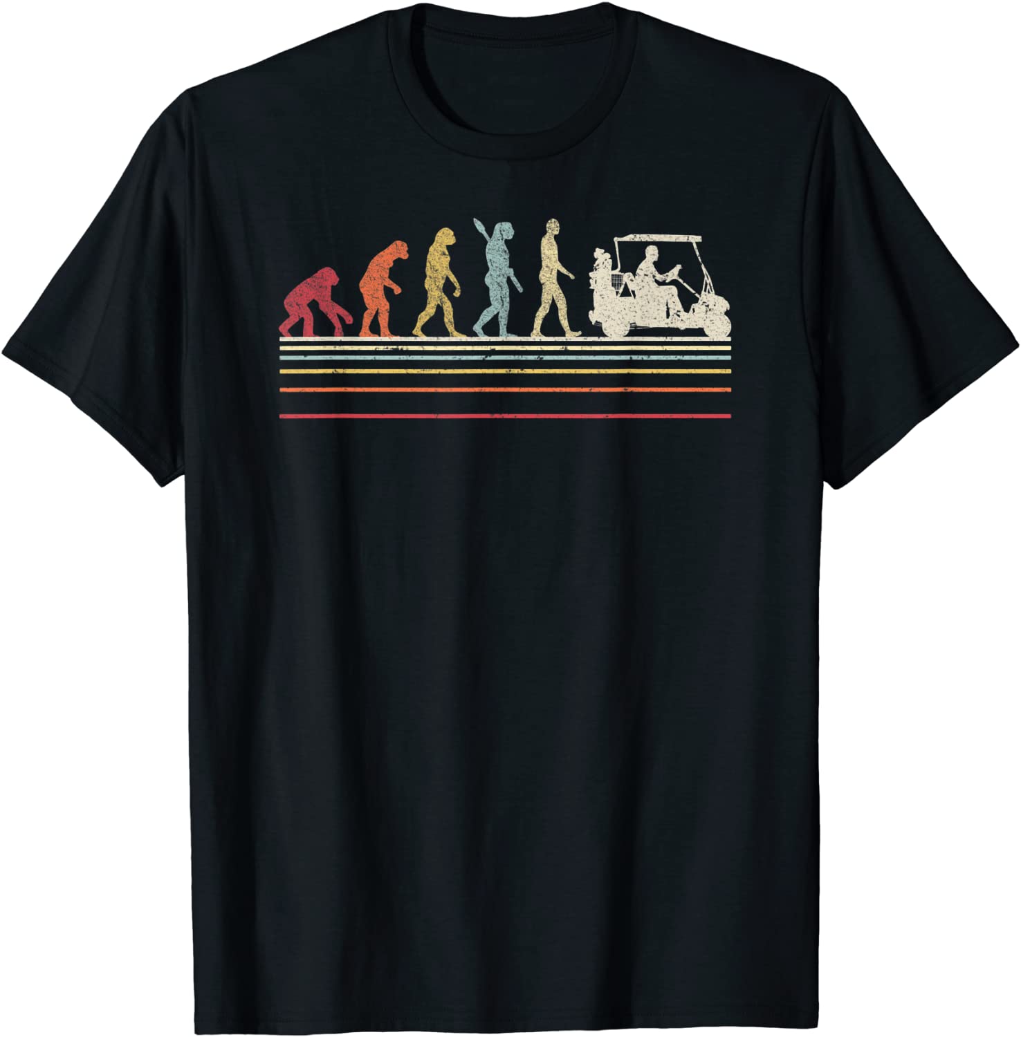 Funny Golf Shirt Retro Style Evolution Of Man T-Shirt
