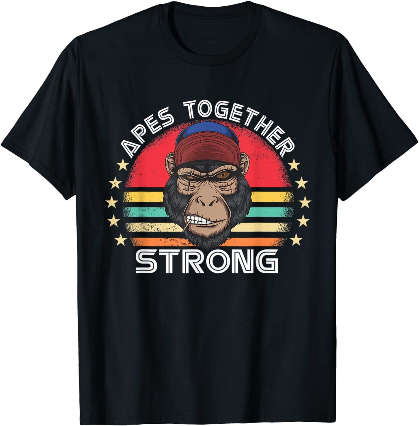 Apes Strong Together Ape Retro Vintage Sunset GME strength T-Shirt
