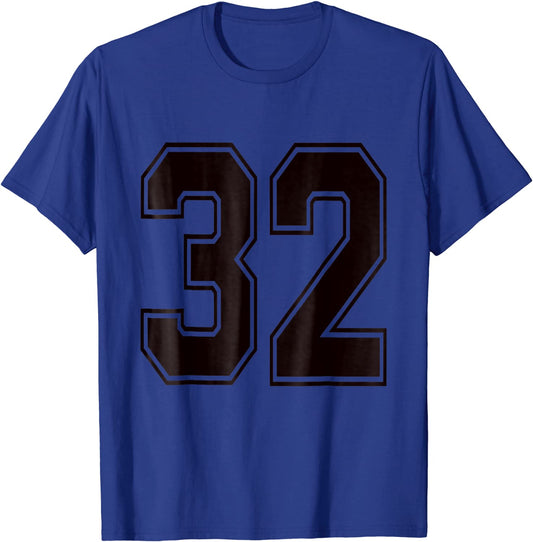 32 Number 32 Sports Jersey T-shirt My Favorite Player 32