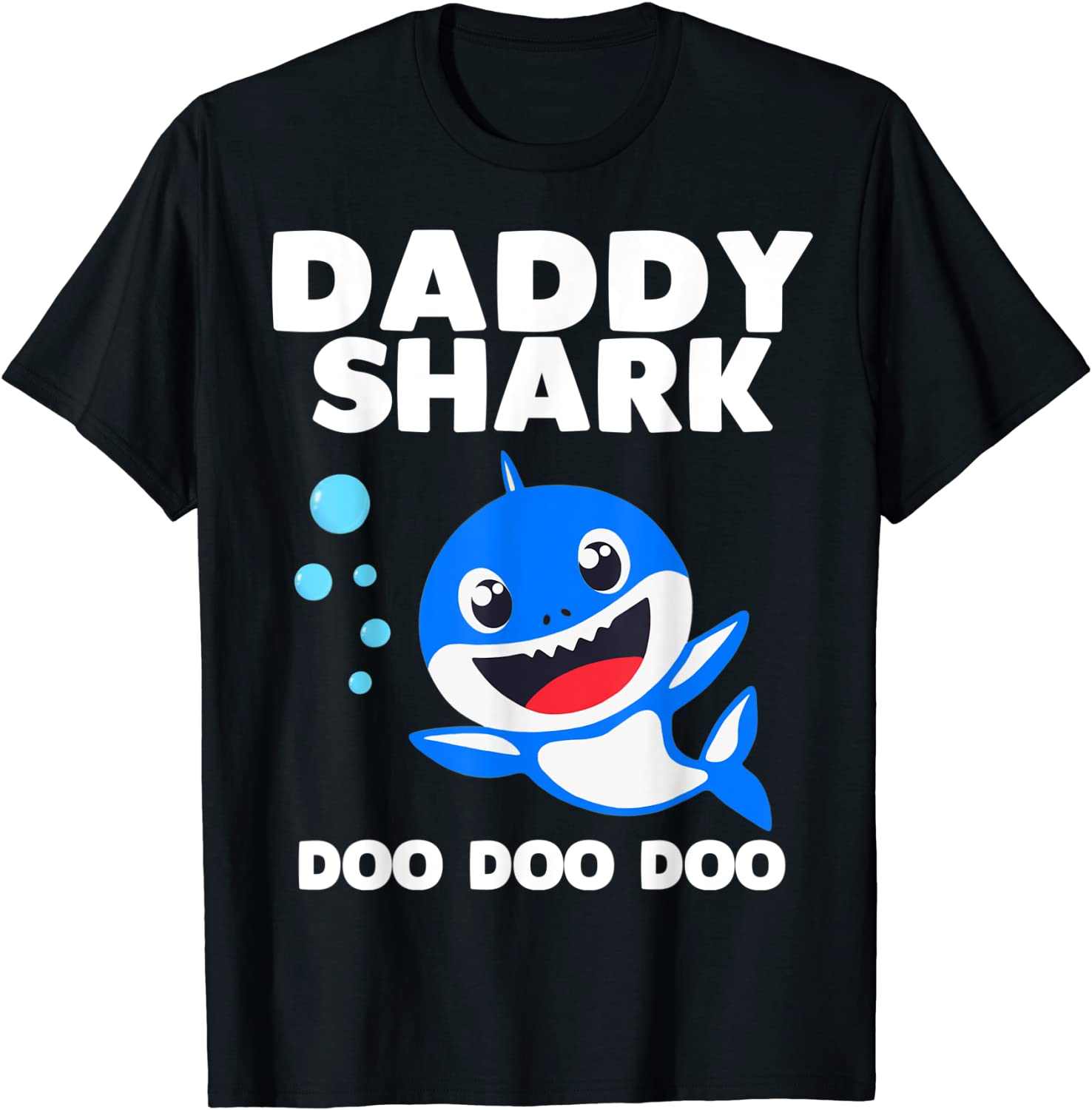 Daddy Shark Shirt Fathers Day Gift For Dad Papa Men T-Shirt