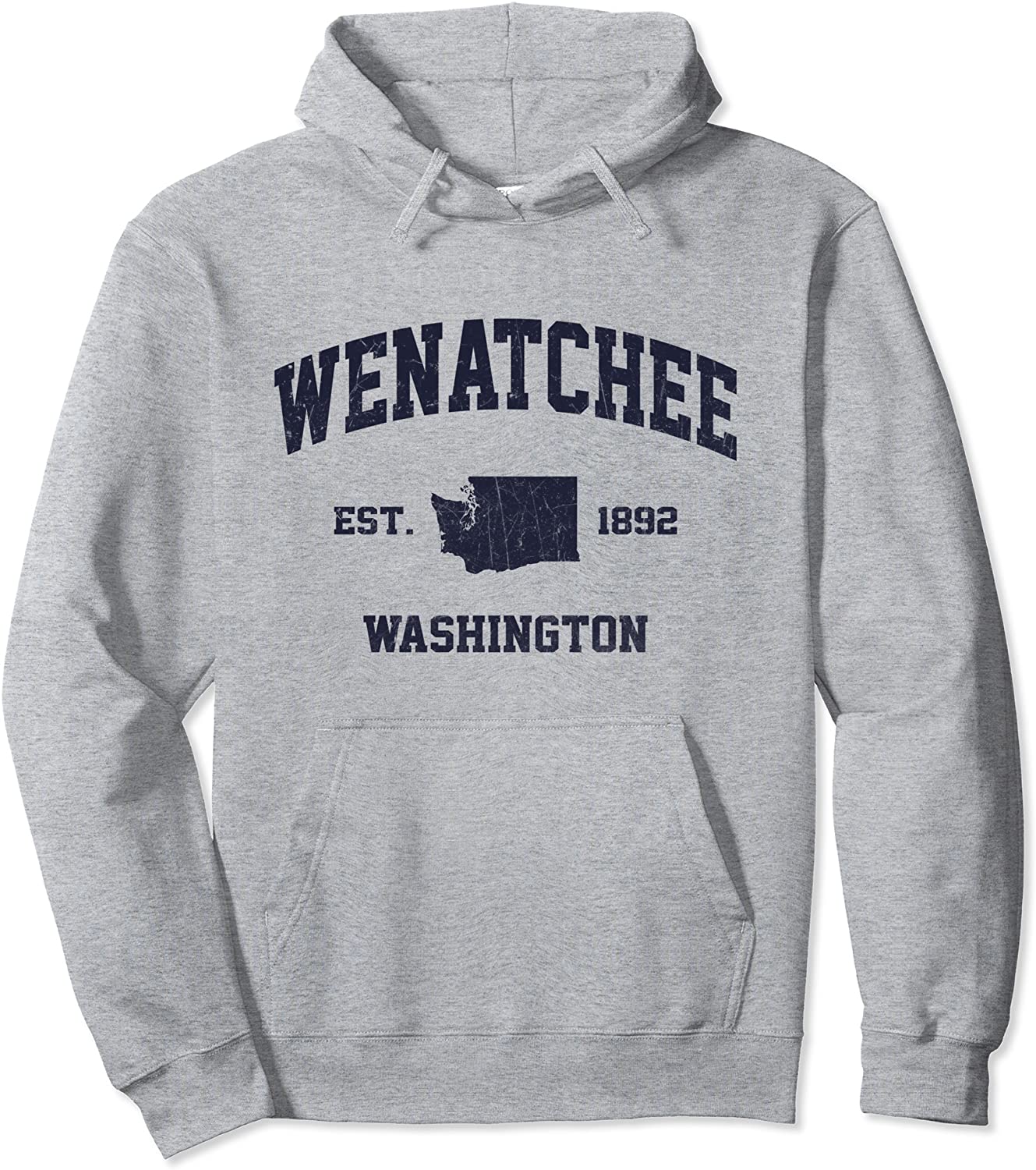 Wenatchee Washington WA vintage state Athletic style Pullover Hoodie