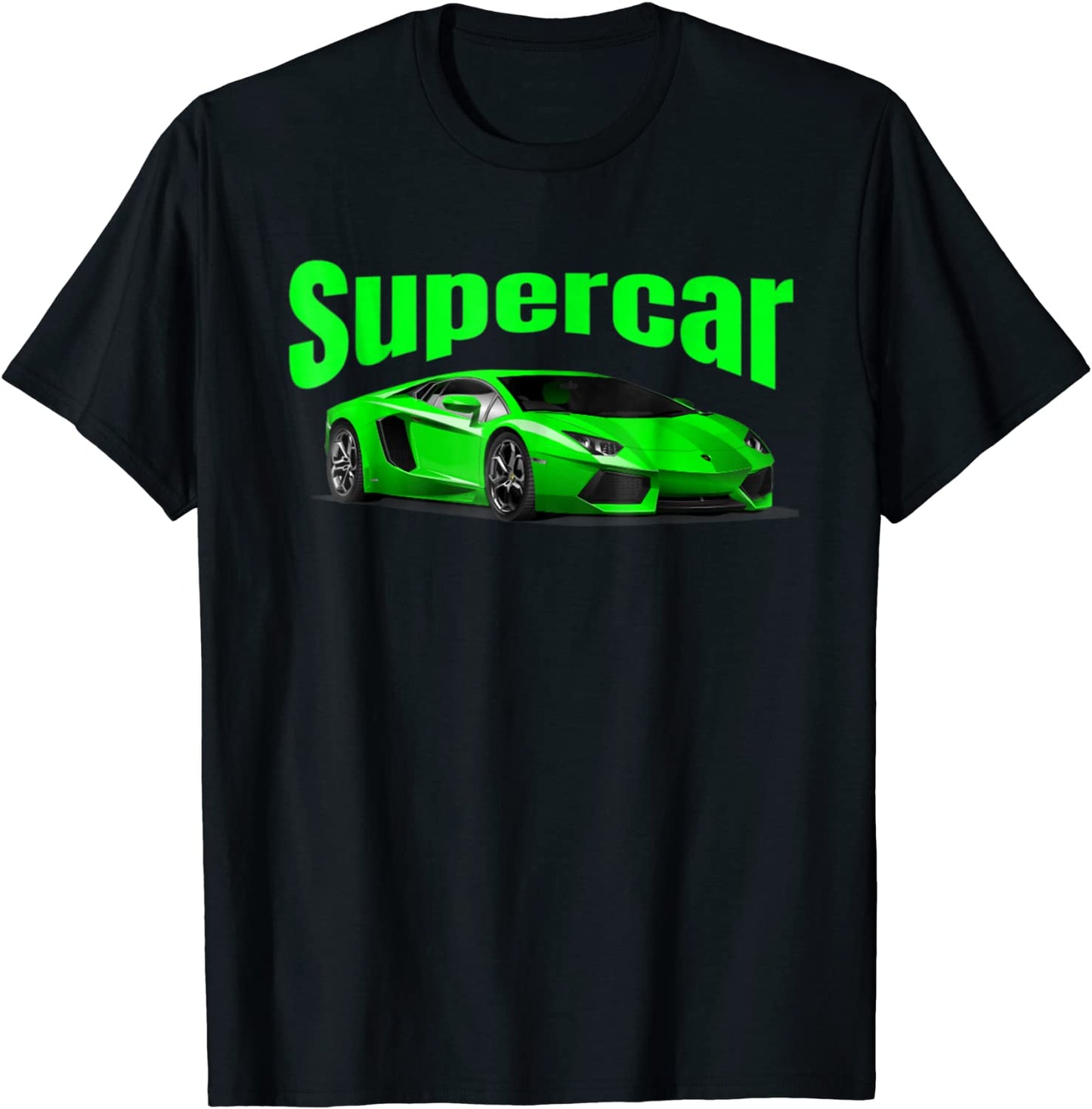 Cool neon green SuperCar t-shirt Great for Men and Boys