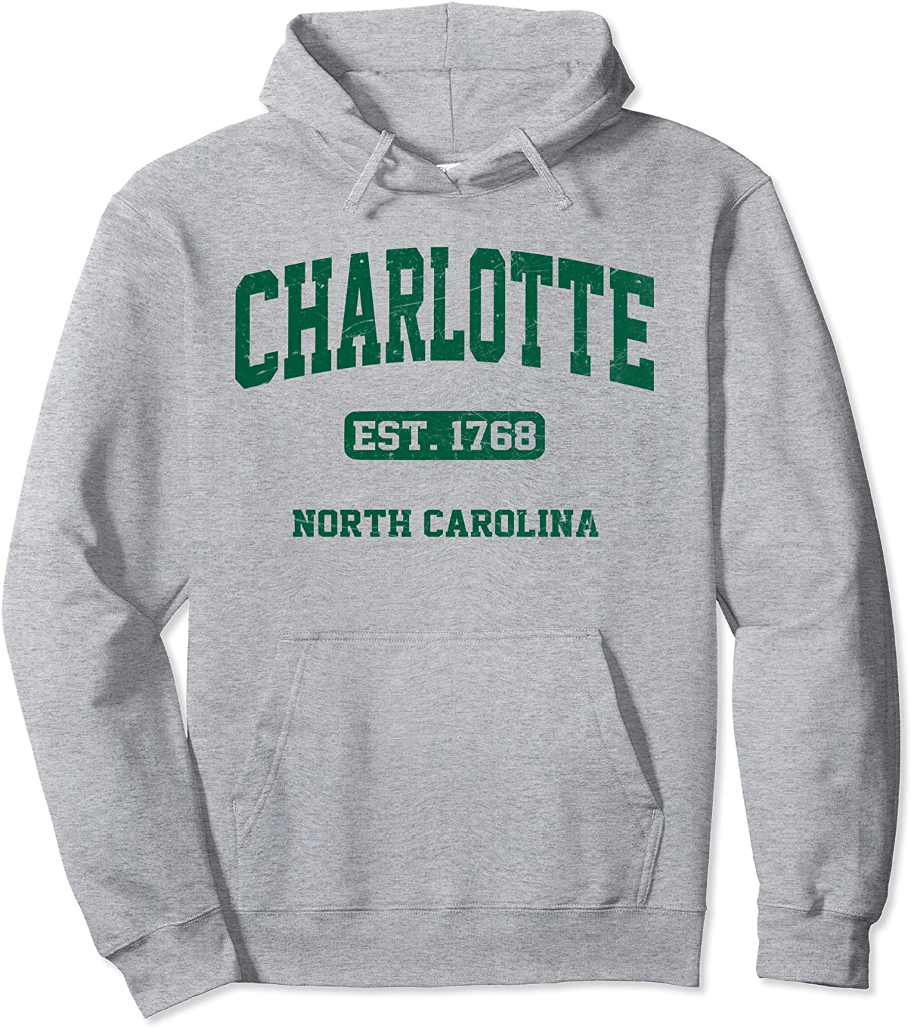 Charlotte North Carolina vintage University College Style Pullover Hoodie