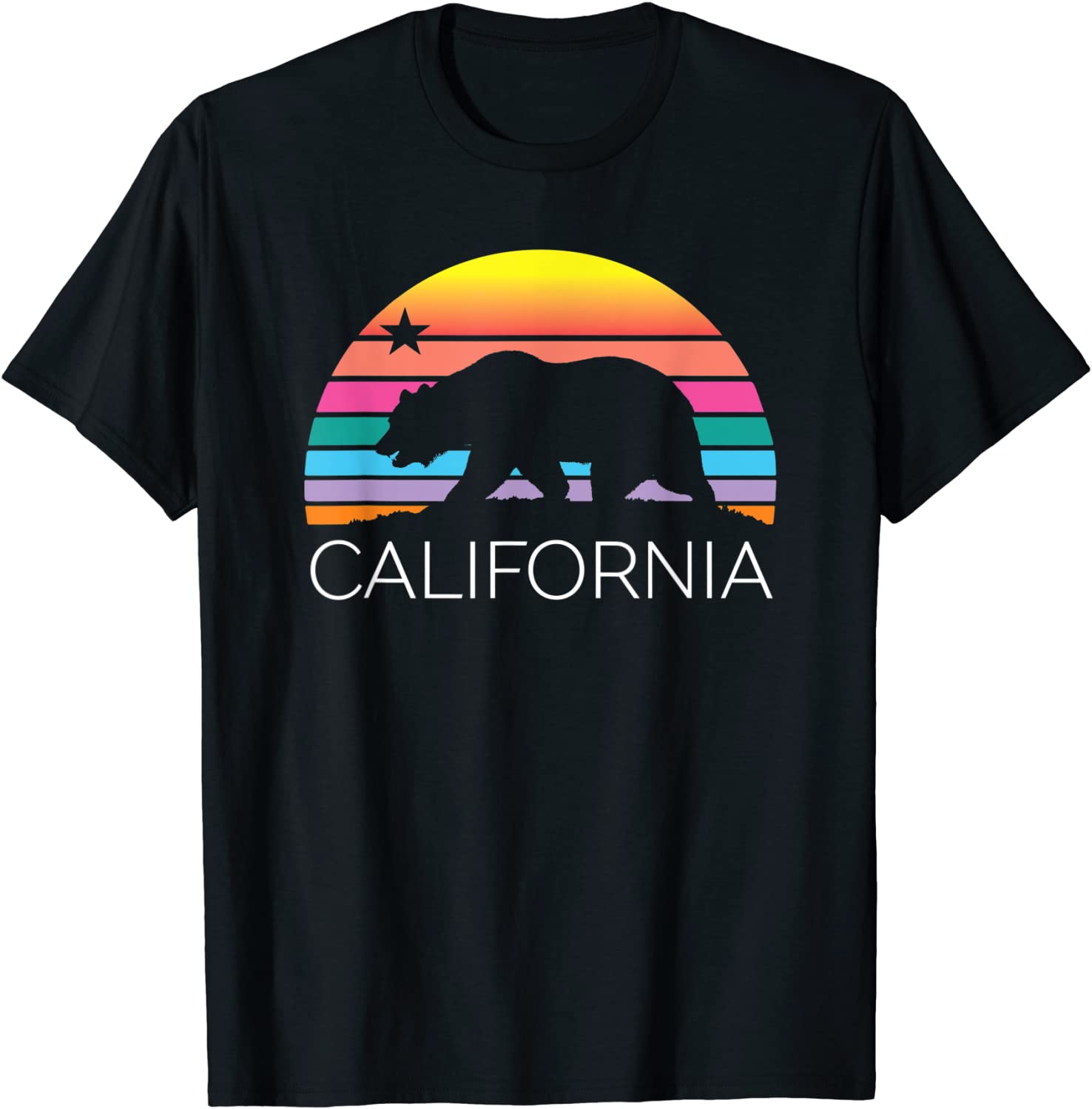 Retro California Surf Vintage Beach Cali 80s Venice Palm Sun T-Shirt