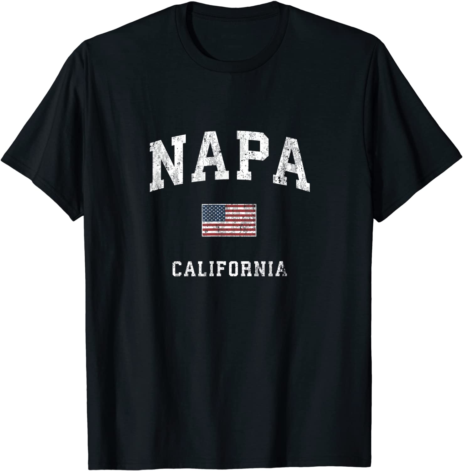 Napa California CA Vintage American Flag Sports Design T-Shirt