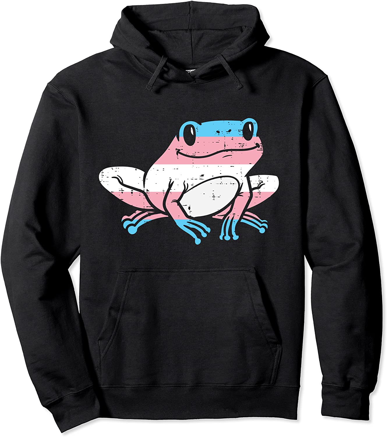 Transgender Frog Transsexual Trans Pride Flag Pullover Hoodie