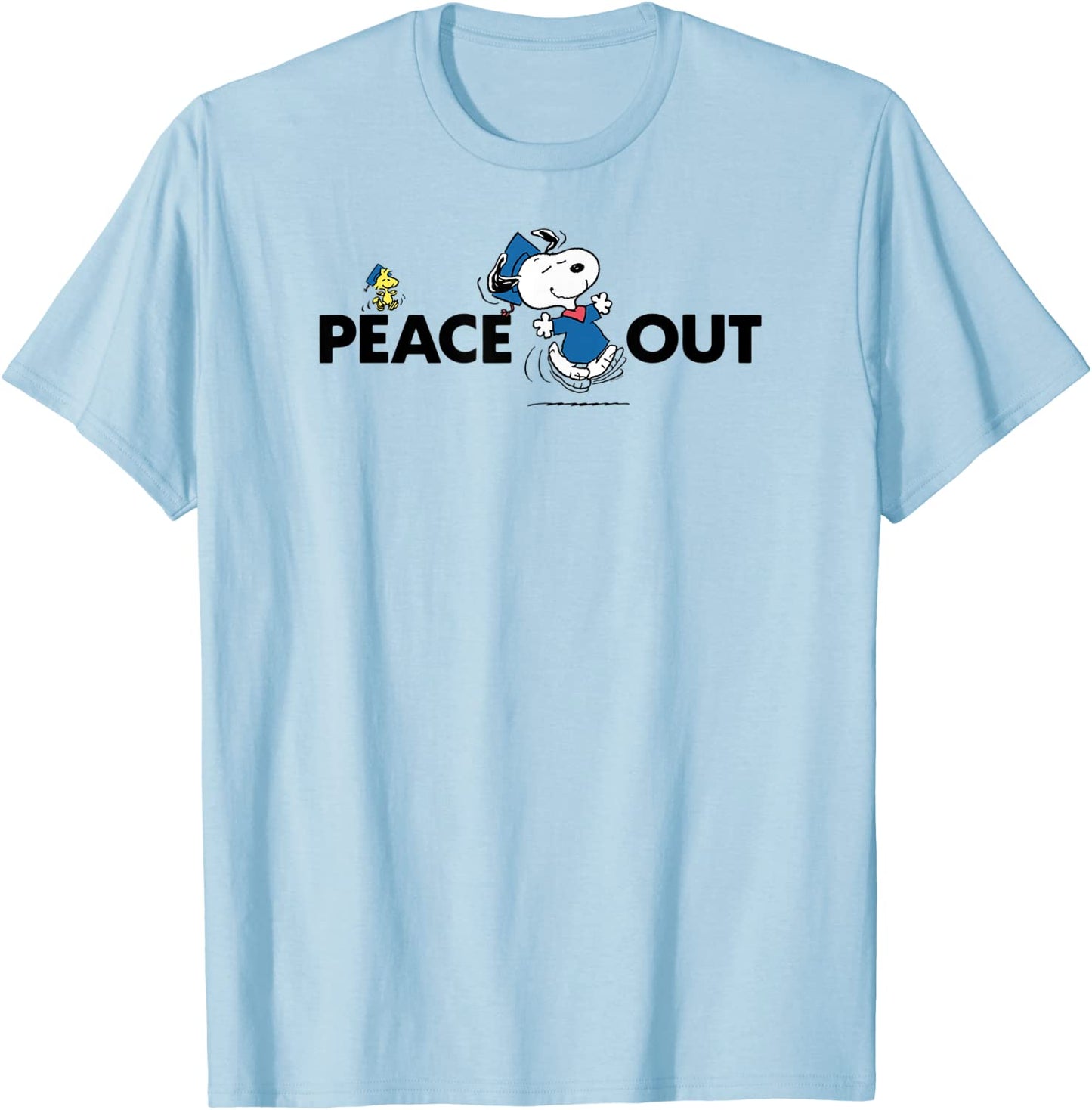 Peanuts Graduation Peace Out Snoopy Woodstock T-Shirt