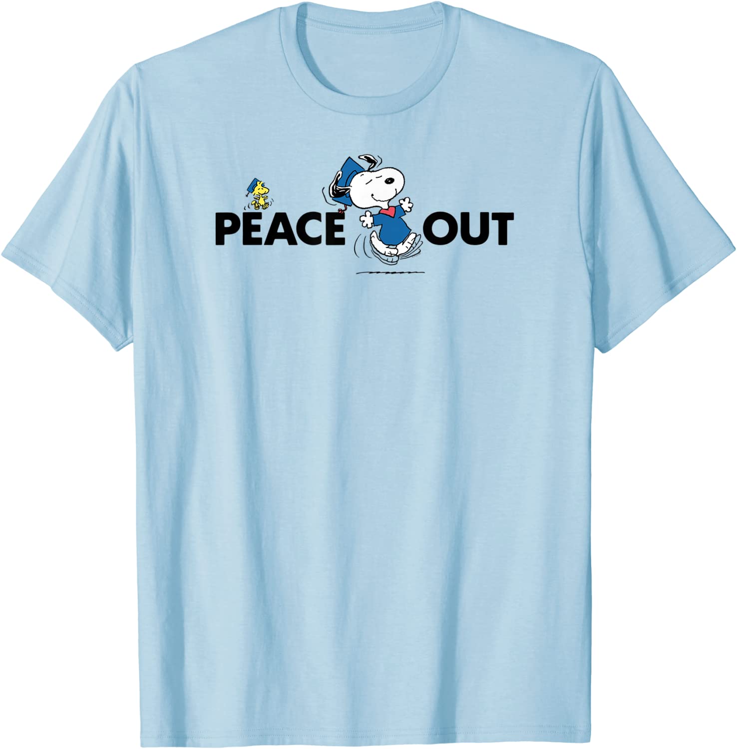 Peanuts Graduation Peace Out Snoopy Woodstock T-Shirt