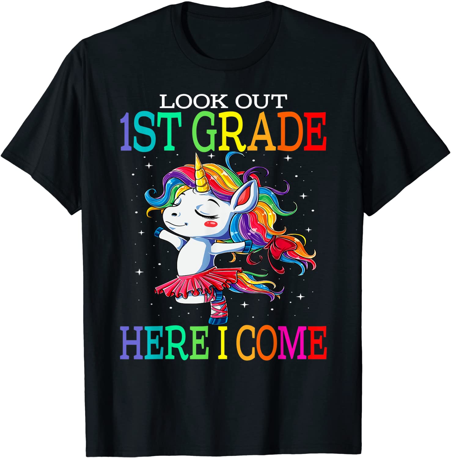 Kids Look Out 1st Grade Here I Come Unicorn T-Shirt