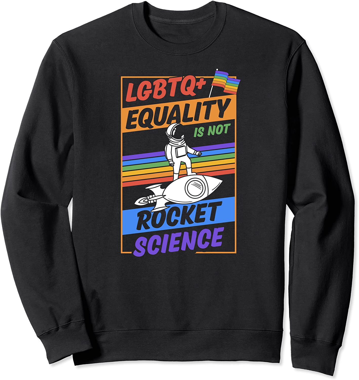 LGBTQ Equality Is Not Rocket Science Gay Pride LGBTQ Ally Sweatshirt