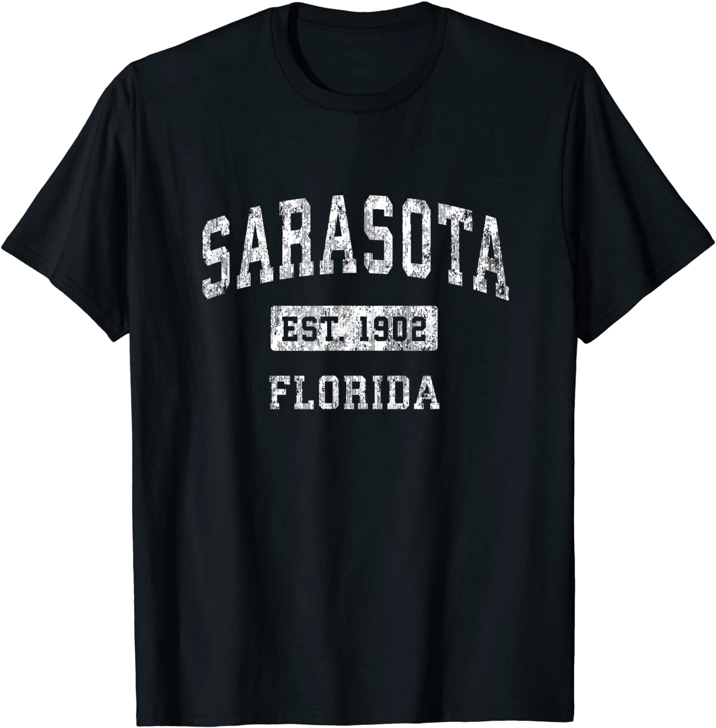 Sarasota Florida FL Vintage Established Sports Design T-Shirt
