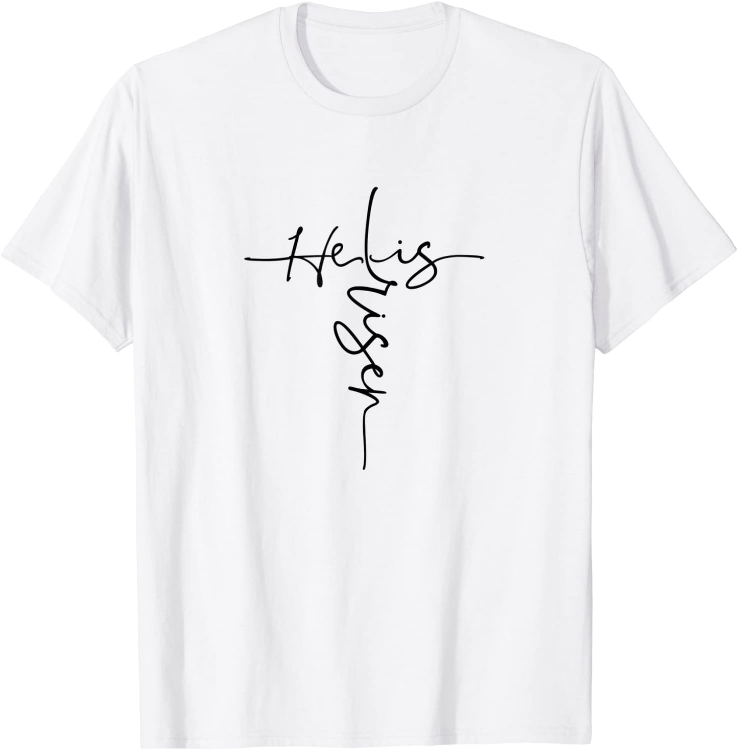 Easter He is Risen Cross Christian Apparel for Women T-Shirt