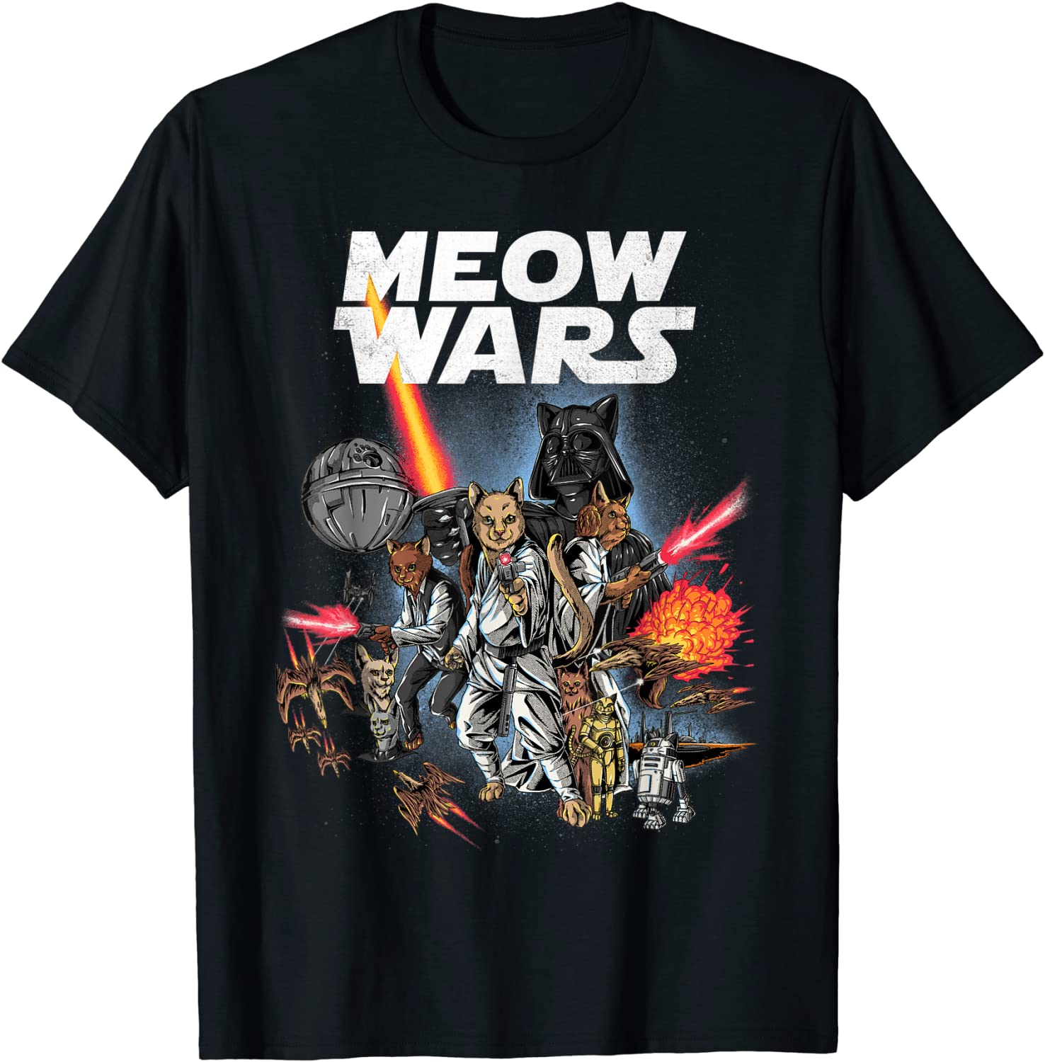 Cat Shirt Meow Wars Funny Cat Wars Shirt Cat T-Shirt