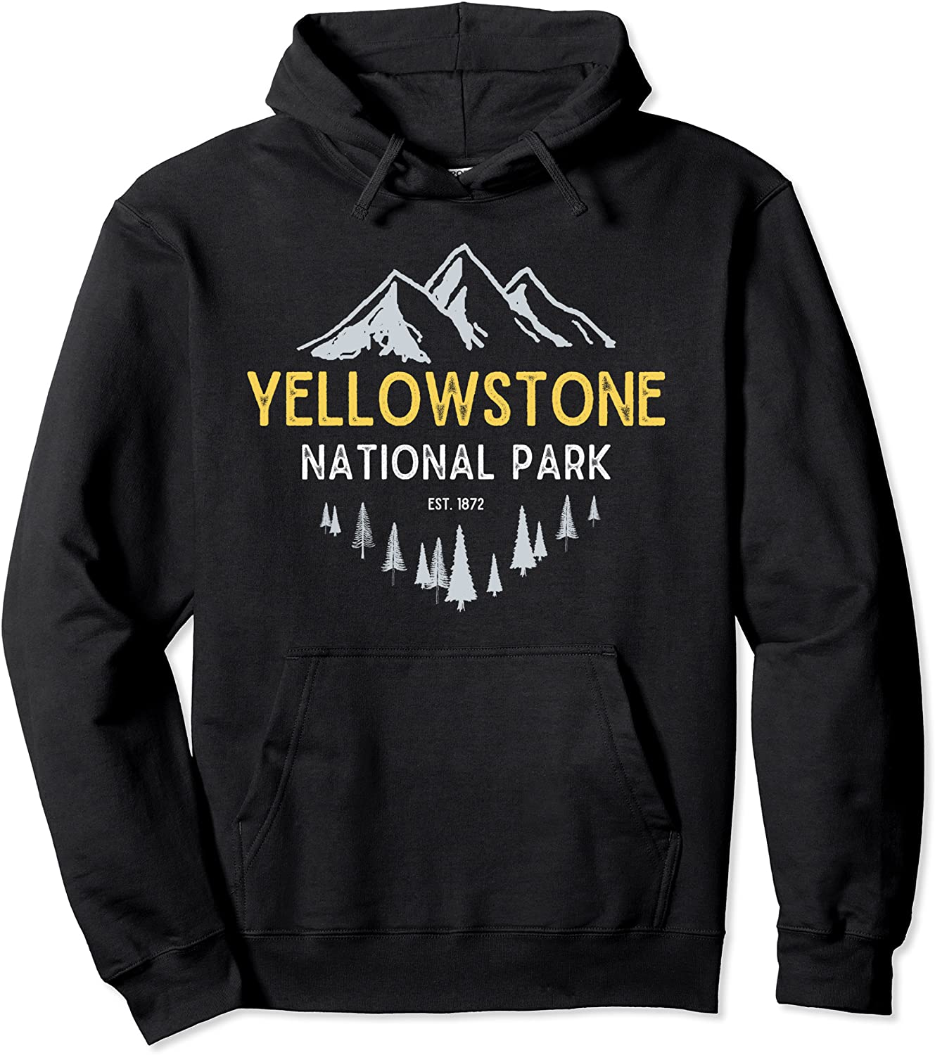 Vintage Yellowstone Hoodie Yellowstone National Park Retro Pullover Hoodie