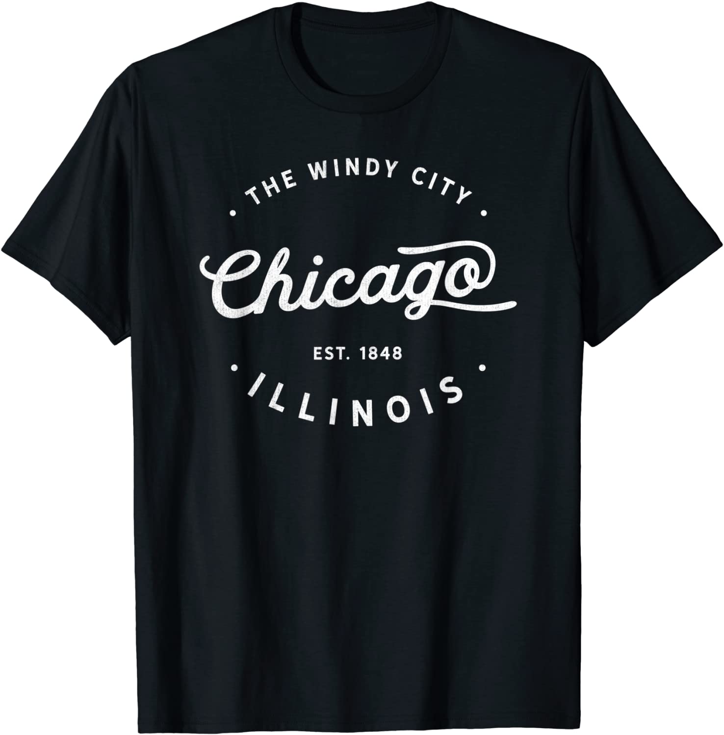 Classic Retro Vintage Chicago Illinois Windy City Novelty T-Shirt