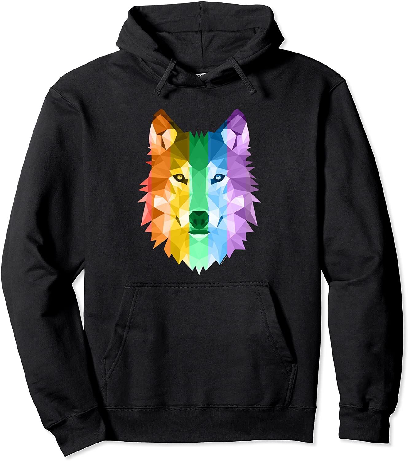 LGBTQ Gay Pride Flag Wolf Hoodie