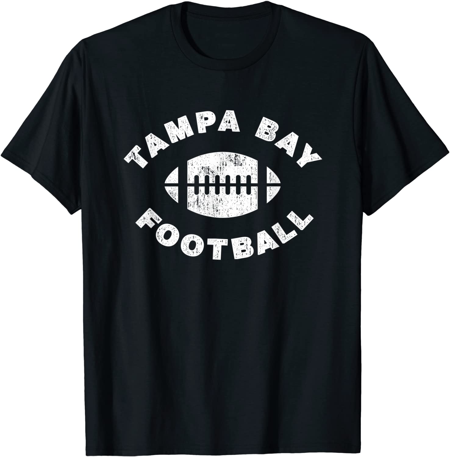 Tampa Bay Retro Vintage Distressed Football Sports Design T-Shirt