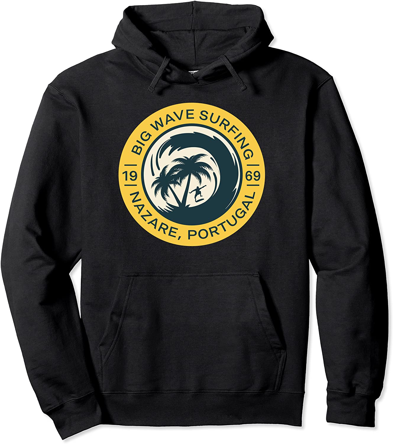 Nazare Surfing Big Wave Nazare Portugal Pullover Hoodie