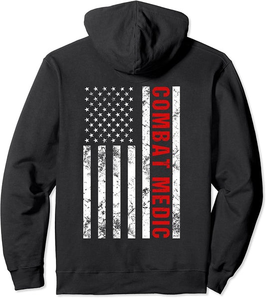American Flag Army Combat Medic Pullover Hoodie