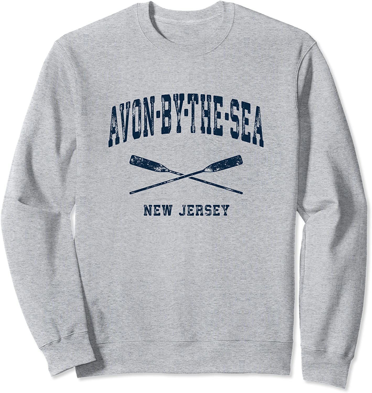 Avon-by-the-Sea New Jersey Vintage Nautical Crossed Oars Nav Sweatshirt