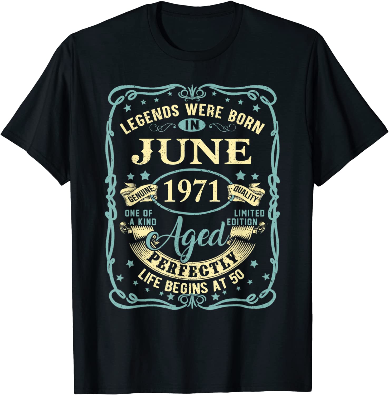 June 1971 50th Birthday Gift 50 Year Old Men Women T-Shirt