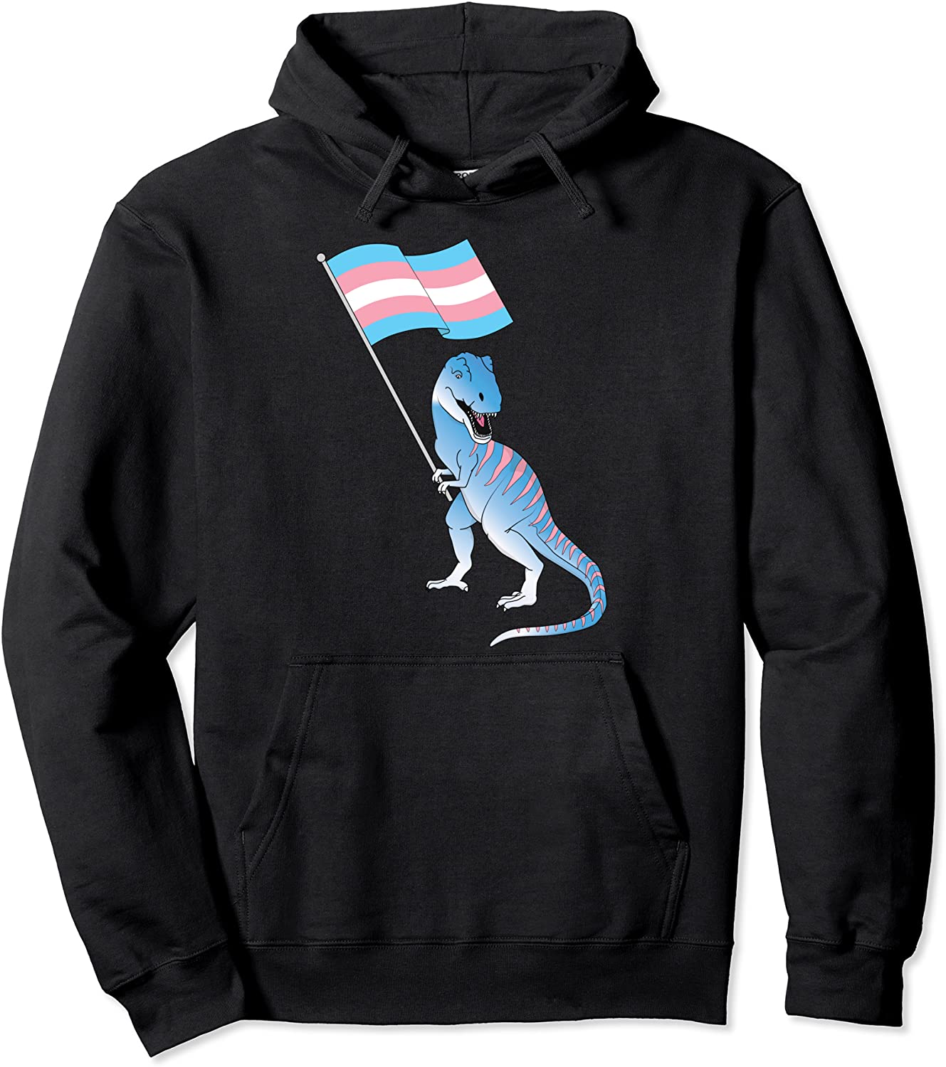 Transgender Dinosaur Trans Pride LGBT Pride Flag Pronouns Pullover Hoodie