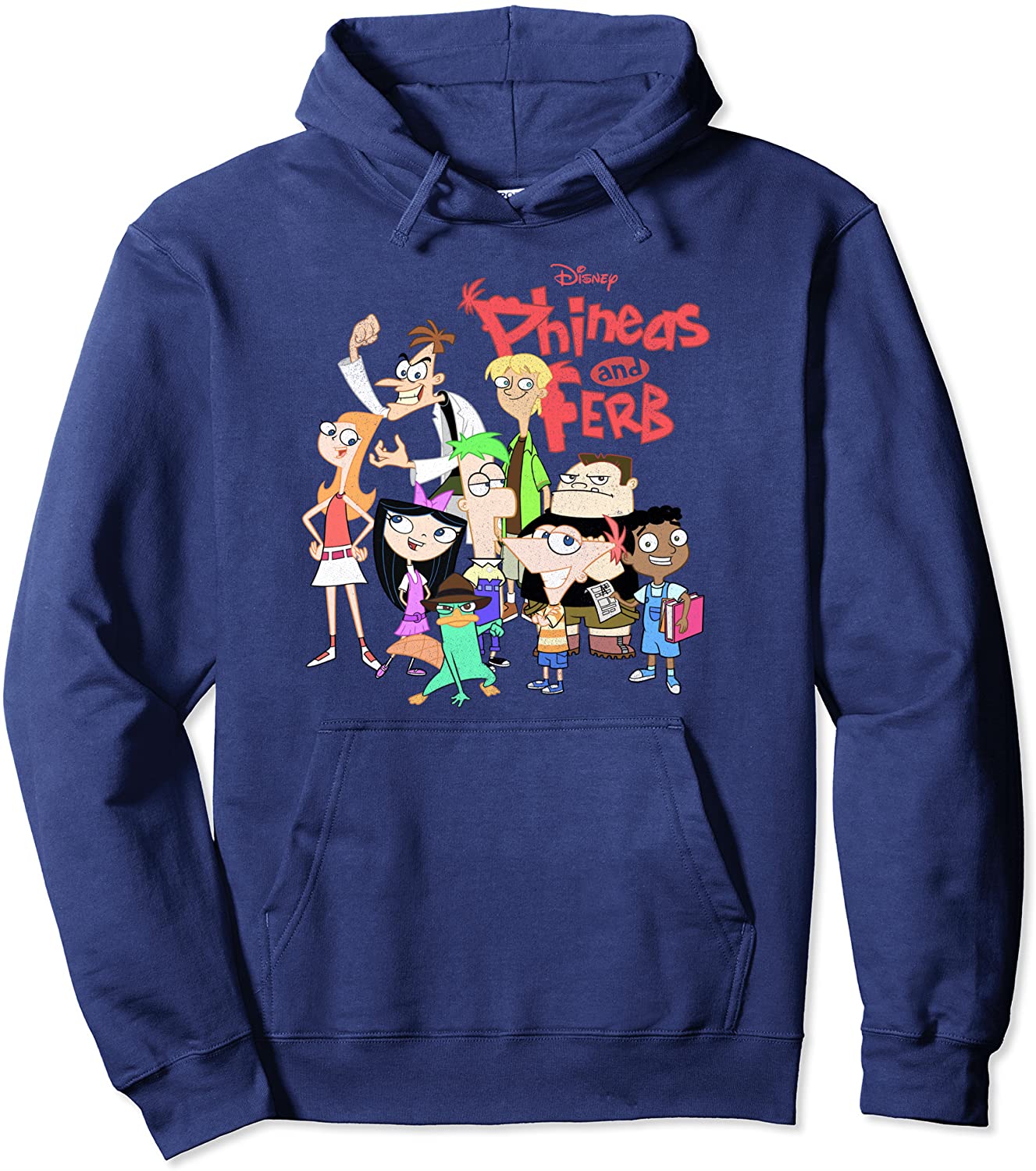 Disney Phineas And Ferb The Group Logo Pullover Hoodie