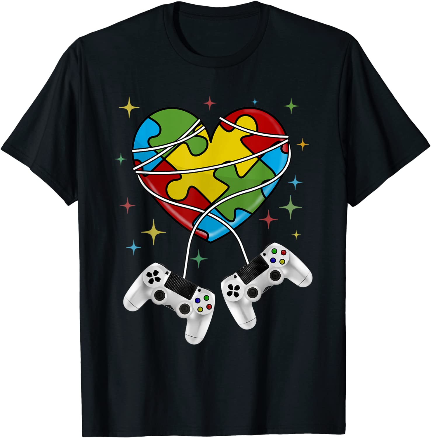 Boys Autism Gift Game Autism Awareness Month Day Men Kids T-Shirt