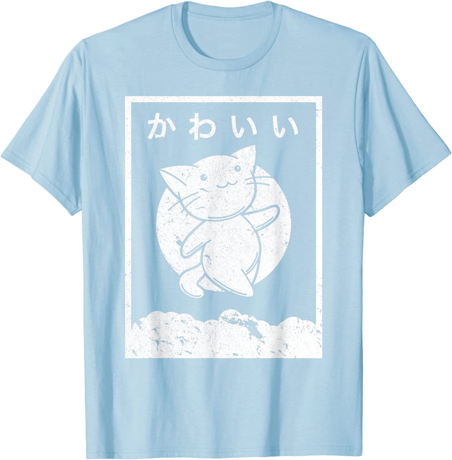 Kawaii Cat Shirt Retro Style Anime T-Shirt