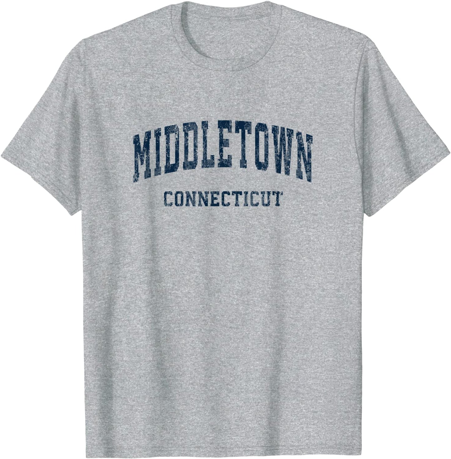 Middletown Connecticut CT Vintage Varsity Sports Navy Design T-Shirt