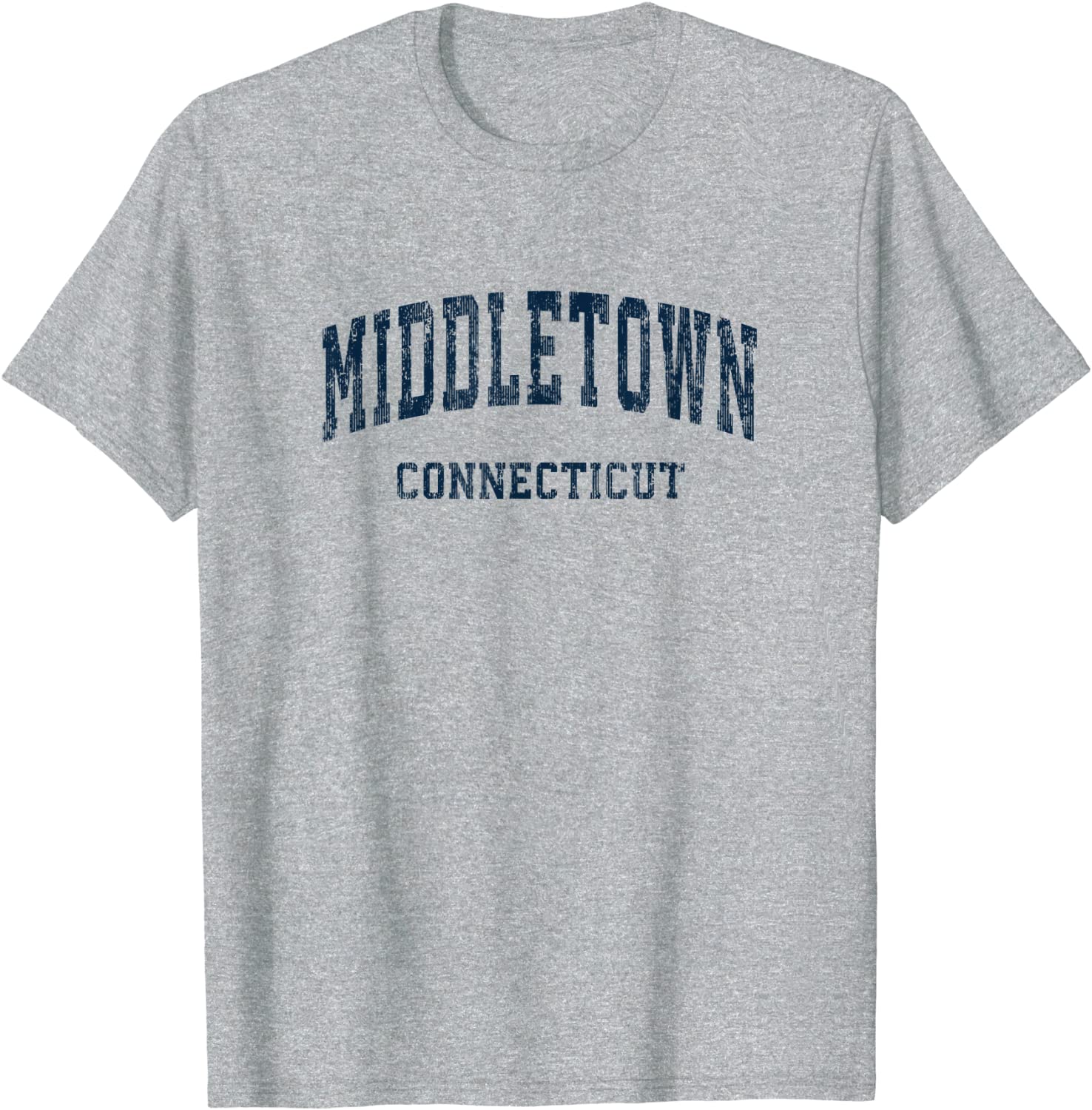 Middletown Connecticut CT Vintage Varsity Sports Navy Design T-Shirt