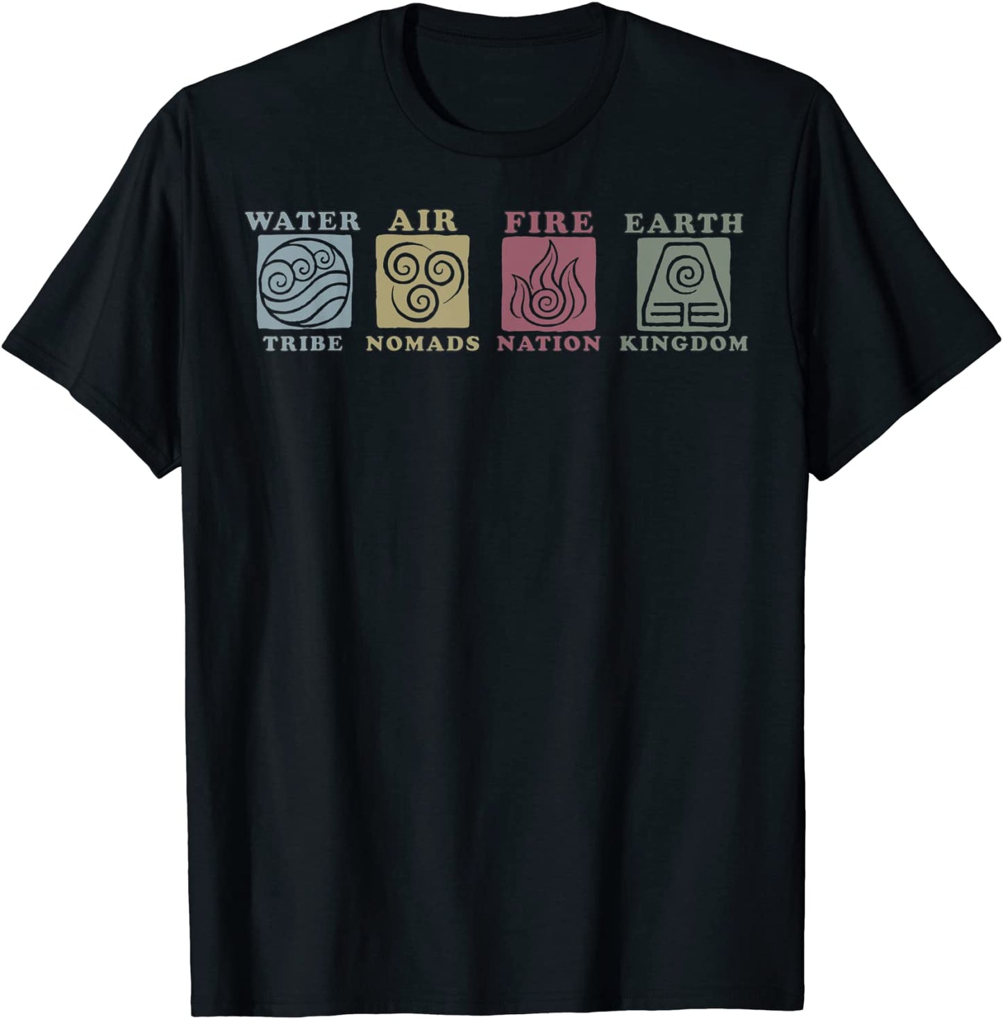 Avatar The Last Airbender Elements Line Up T-Shirt