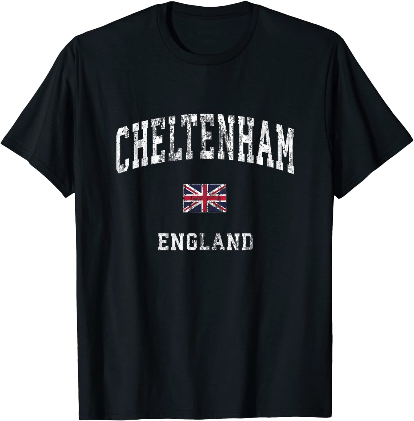 Cheltenham England Vintage Athletic Sports Design T-Shirt