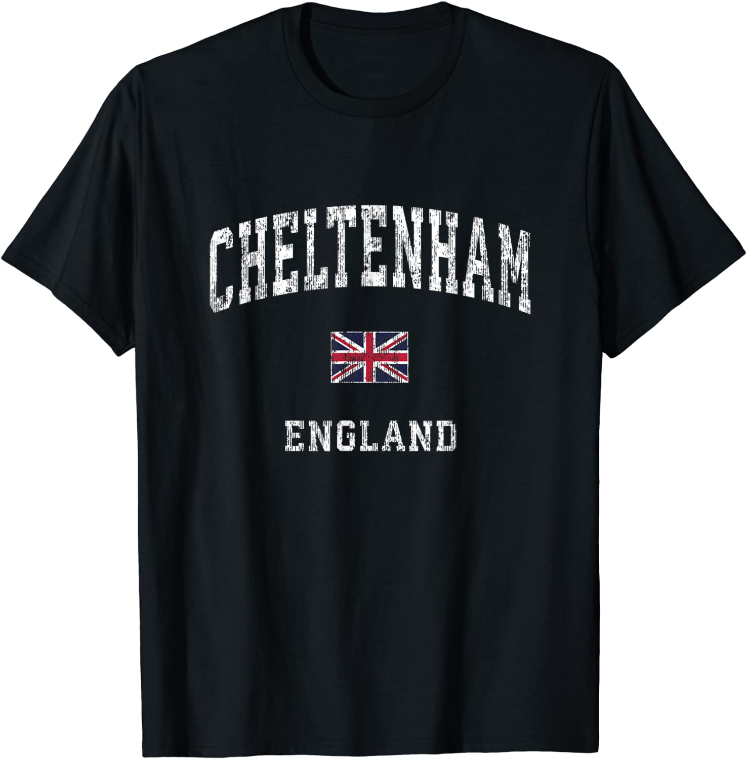 Cheltenham England Vintage Athletic Sports Design T-Shirt