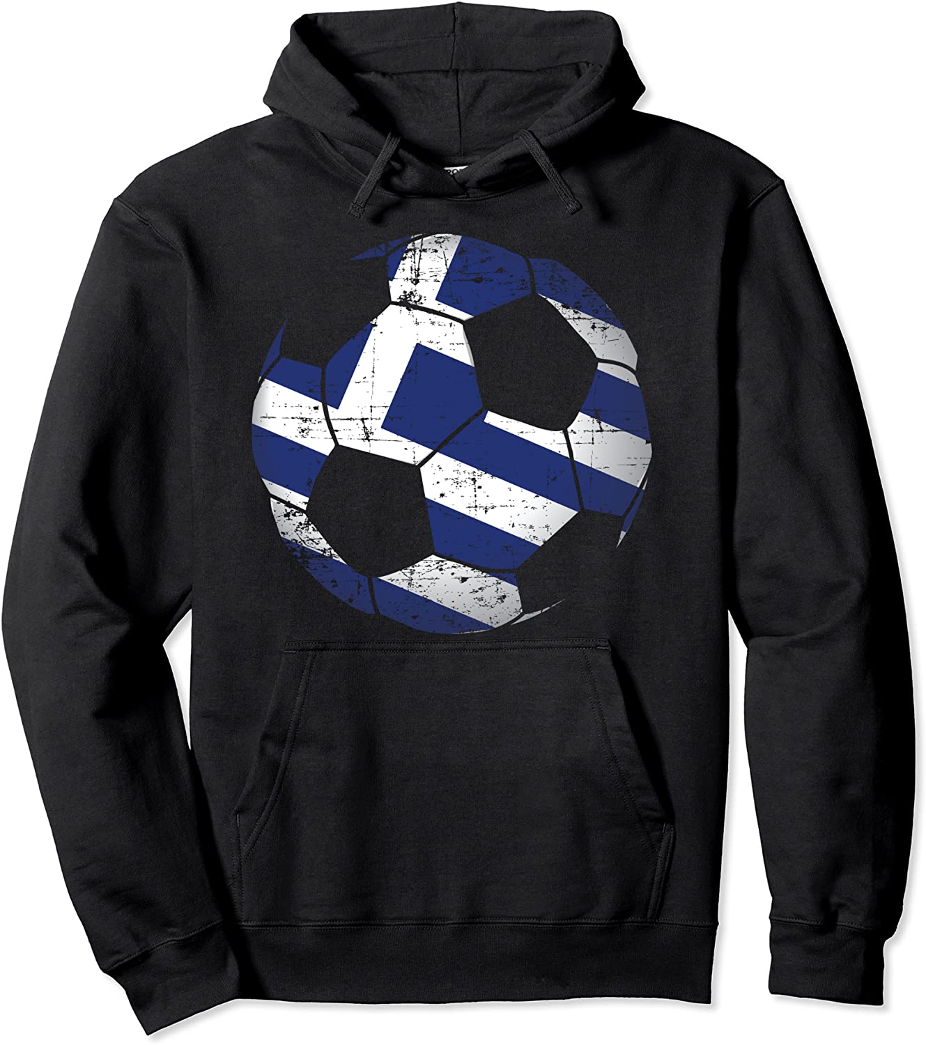 Greece Soccer Ball Flag Jersey - Greek Football Gift Pullover Hoodie