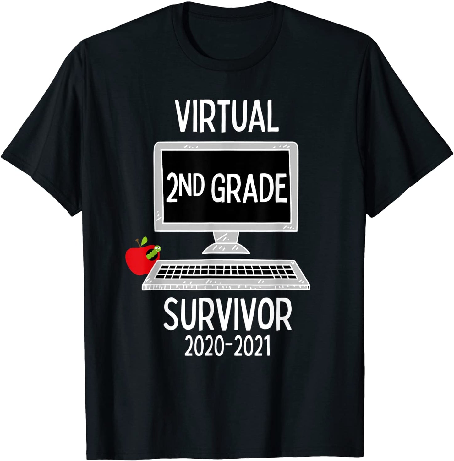 Last Day of School Virtual 2nd Grade Survivor 2020-2021 T-Shirt